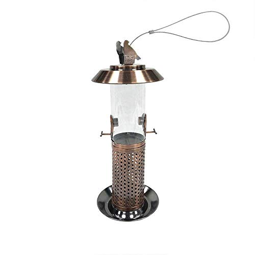 Sucastle Tube Bird Feeder Outdoor Hanging Wild Bird Seed Feeder Weatherproof and Water Resistant