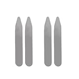 2 Pairs Metal Shirt Collar Stiffeners Collar Stays Stiffener for Men's Dress Shirt, 70x10x0.8mm