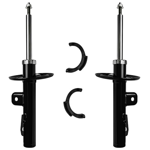 Image of Detroit Axle - 2pc Front Shock Absorbers for 2010 2011 2012 Ford Taurus Lincoln MKS, Replacement Shocks Pair Set