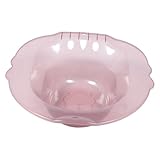UTHCLO 双耳透粉色プラスチック製シンプル座浴盆 高齢者 産後ケア用広々深型設計 快適カーブ形状 耐荷重 耐摩耗性 洗浄ケア用品