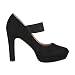 Elara Zapato de Tacón Alto con Correa Mujer Vintage Chunkyrayan Negro E22500...