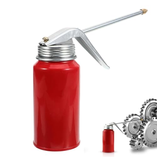 Oil Squirt Can,Motor Oil Dispenser with Long Flex Spout - Lubrication Oil Can Bottle, Thumb Pump Tool Oiler for Auto Motorcycles Applications