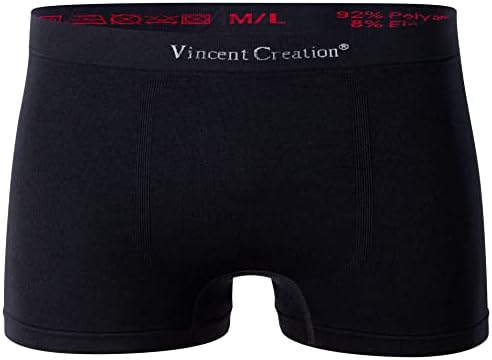 Vincent Creation Pack of 12 Men's Seamless Boxer Shorts, Seamless Retro Shorts, Smooth Soft Microfibre