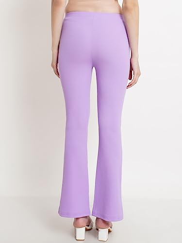 Image of POPWINGS Casual Solid Regular Fit Solid Trouser for Women || Pull On Trouser for Women || Semi-Formal Work Women Trouser for Summer || Stylish Western Trouser