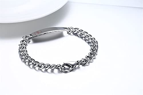 ZKXXJ Personalized Medical Bracelet for Men Women,Stainless Steel Link Chain ID Identification Cuff Bracelets Health Alert Allergy Awareness Jewelry for Adults Teens,with Medic Card,Gold/Silver4