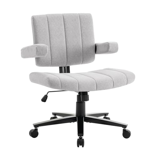 Vigosit Criss Chaise croisée avec roulettes, accoudoir Large réglable, Tissu antidérapant, Coussin Confortable, Style Moderne, pivotant, pour la Maison, la...