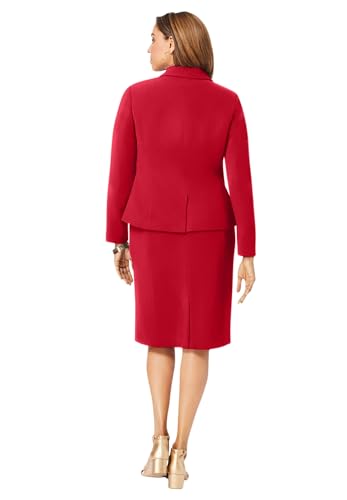Jessica London Women's Plus Size Two Piece Single Breasted Jacket Dress Suit Outfit2