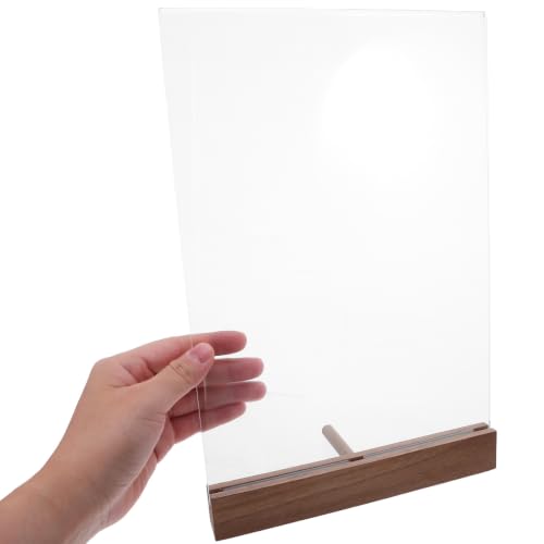 Expositor Vertical para Certificados CLISPEED de Acrílico Transparente y Madera Nogal 30x21 Cm 4
