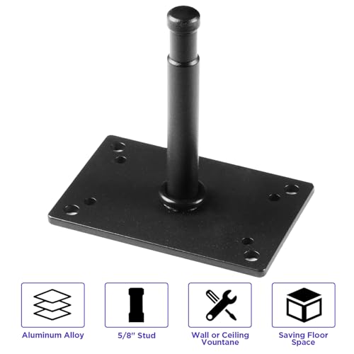 Image of Studio Baby Pin Plate Wall Ceiling Mount,3.9 inch Mini Lighting Wall Holder with 5 /8 inch Stud for Photo Studio Light Stand Flash Accessories