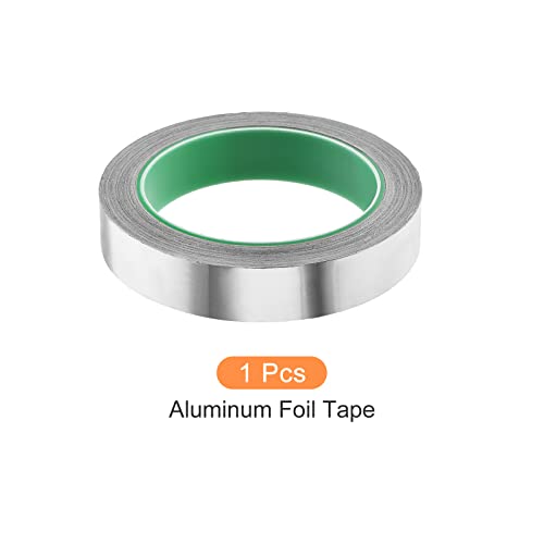 Image of Aluminum Foil Tape Adhesive Metal Tape, [for Sealing Patching Hot Cold HVAC, Duct, Pipe Insulation] - 0.7 inch /66ft /2.4 Mil