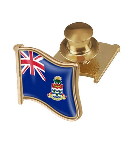 Image of vmcoatdu Country Flag Backs Locking Pin Keepers Locking Clasp Pin Badge International Travel Brooch Metal Alloy Souvenir Pin 0.75x0.7 Inch Small Pin