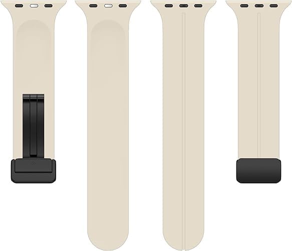 Image of Soft Silicone Sport Band Compatible with Apple Watch Ultra 49mm 45mm 44mm 42mm Magnetic Clasp Adjustable Strap For iWatch Series 10 9 8 7 6 5 4 3 2 1 SE Ultra 2nd gen (Only Strap, No Watch)