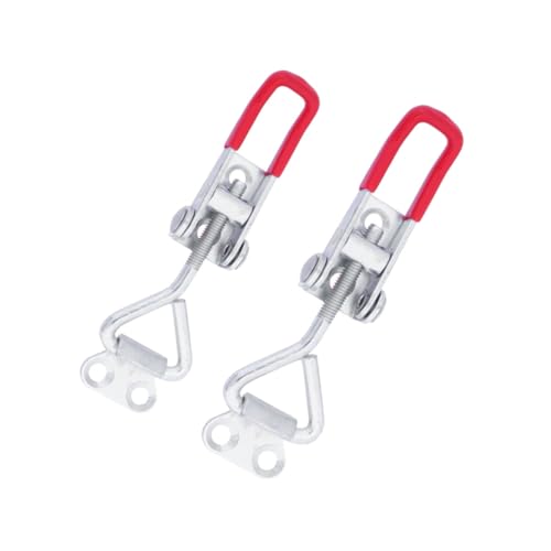 TOBBOMEY Heavy Duty Latch Clamp 2pcs Toggle Clamp for Cabinet Door Box Plastic Handle