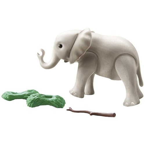 PLAYMOBIL WILTOPIA 71049 Elefante Joven, Incluye Accesorios, Carta de colección con Animales y código QR, a Partir de 4 años
