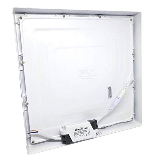 Kit 3 Luminária Painel Plafon Led Quadrado Sobrepor 24w 6000k