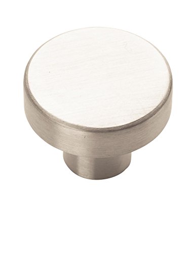 Image of Amerock 1-1 /4 inch Round Stainless Steel Cabinet Knob | Durable Stainless Steel drawer knob and cabinet hardware, ideal for kitchen and bathroom cabinets, dressers, and furniture