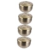 STOBAZA 4pcs Soup Bowls with Lids Daily Use Soup Bowl Household Bowl Soup Serving Bowl Double-layer