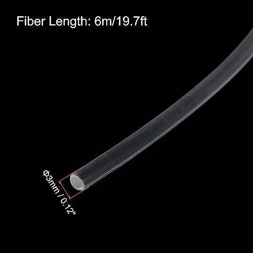 Image of MECCANIXITY PMMA Fiber Optic Light Side Glow Cable, 3mmx6m LED Transparent for Hotels, KTV, DIY Art, Home Decoration