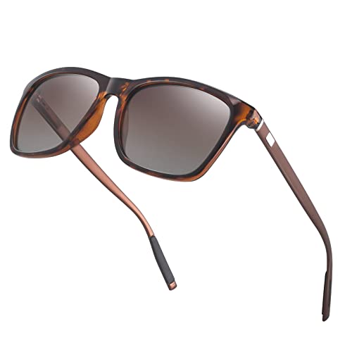 Square Aluminum Magnesium Frame Polarized Sunglasses Spring Temple Sun Glasses