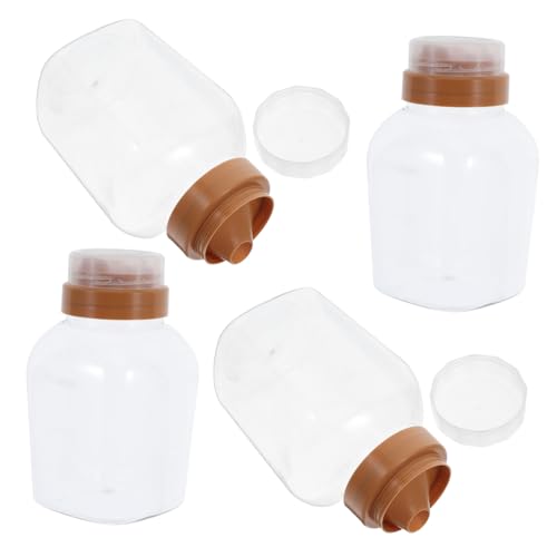 Levemolo Plastic Honey Jars with Lids 720ml Squeeze Bottle Honey Containers Refillable