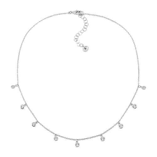 Silpada 'Marvel Around' Cubic Zirconia Necklace In Sterling Silver, 15" + 2" #TOP2