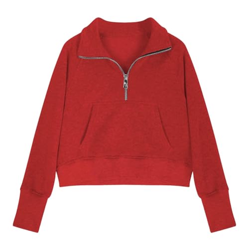 Girls Half Zipper Sweatshirts Trendy Fall Long Sleeve Pullover Tops for Teen Girl kids Mock Neck Thumb Hole Sweater2