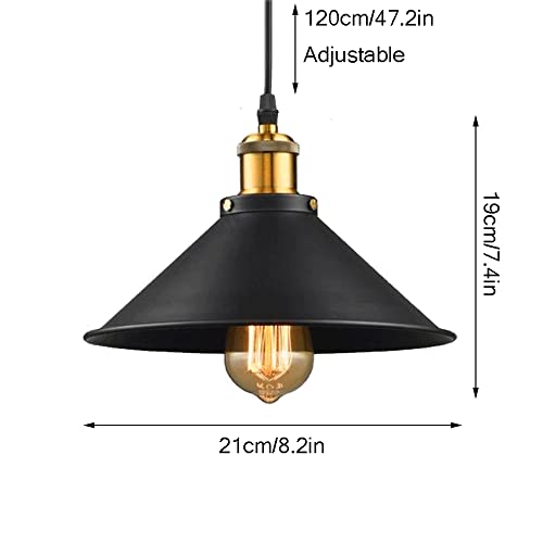 Lámpara de hierro industrial triangular con casquillo E27 para techo 8