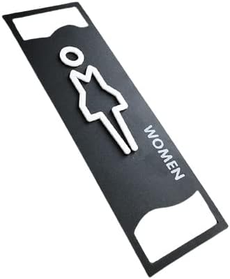 1 x Vintage Bathroom Door Sign Acrylic Toilet Sign Men and Women DIY Bathroom Wall Supplies (6)