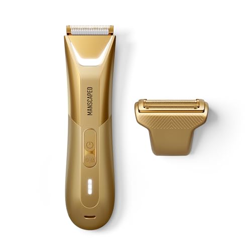 Image of MANSCAPED The Lawn Mower 5.0 Ultra Groin & Body Hair Trimmer - Dual-Head SkinSafe Trimmer & Foil Blades, Waterproof Groomer, USB-C Rechargeable with Travel Case, Men's Ball Shaver, Forged Gold
