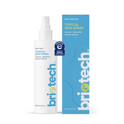 BRIOTECH Topical Skin Spray, Face &amp; Body HOCl Skincare, 4 oz