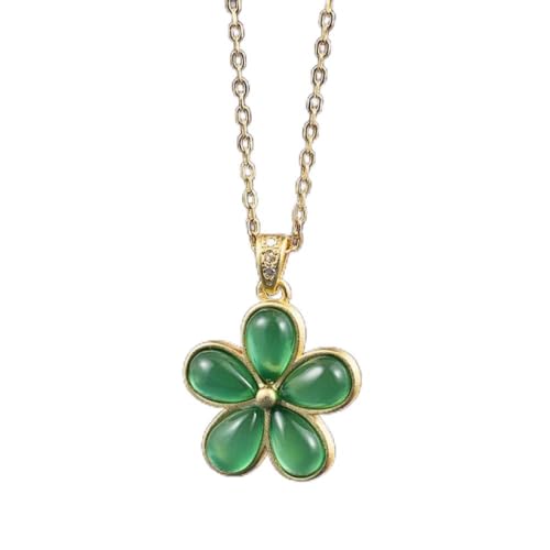 Collier en argent S925 et jade blanc de néphrite pour illuminer vos soirées