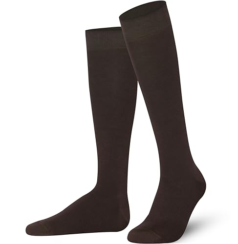 Image of Mysocks Unisex Extra Fine Combed Cotton Knee High Socks, Hand Linked Toe, Soft Latex Band