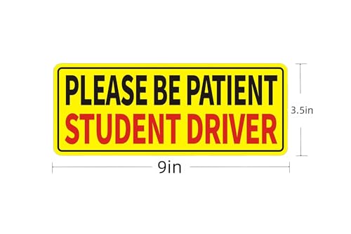 Image of Magnetic Student Driver Stickers Magnetic Reflective Rookie Driver Bumper Sticker 5 pcs