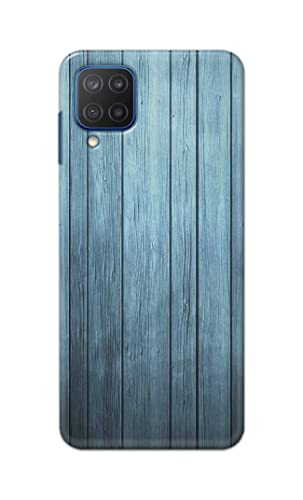 Image of Printed Hard Back Cover Case for Samsung Galaxy M12 Back Cover (Wooden Blue) -702