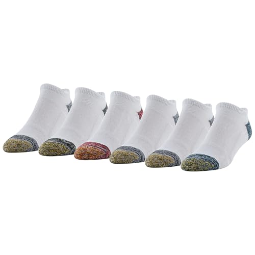 GOLDTOE Men's FIT TEC Cushion No Show Socks, 6-Pairs