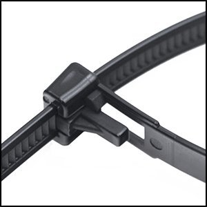 EverMarkEM-08-50-RL-0-C 8 in. Ultra Violet Black Releasable Cable Tie, 50 lbs - Pack of 100
