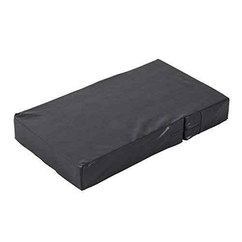 PawHut Tiertreppe Tierunterlage Klappbar Hundetreppe Treppe Unterlage für Katzen und Hunde Schwarz L42 x B39 x H20 cm