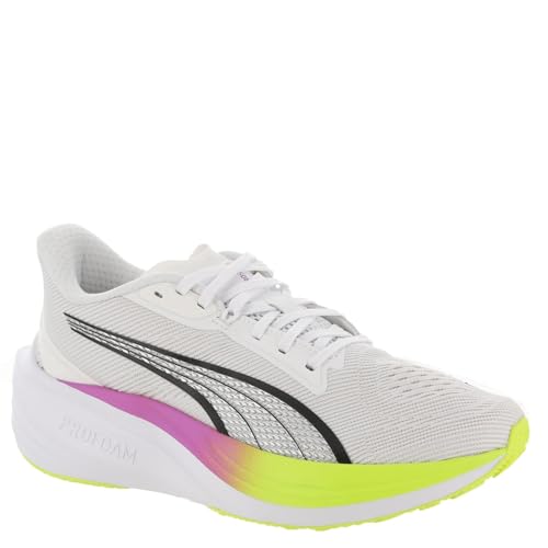 PUMA Darter Pro Women's Sneaker, 6 B(M) US, White-Magenta-Yellow