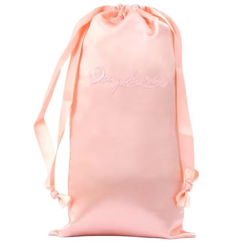 Vobumix Ballettschuhtasche Für Mädchen Kordelzug, Satin, Staubdicht, Für Spitzenschuhe, Tragbar, Reisetasche Für Ballettschuhe, Kordelzugtasche Für Unterwegs