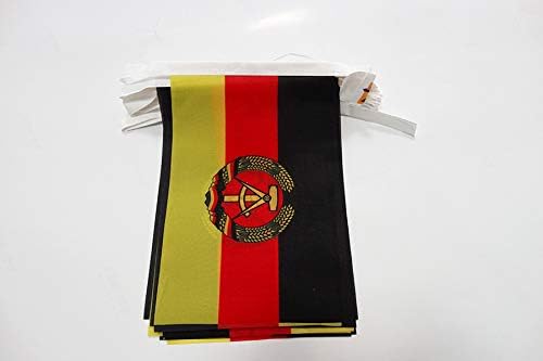Guirlande 20 Drapeaux Allemagne de l'Est en Polyester, 45cm x 30cm