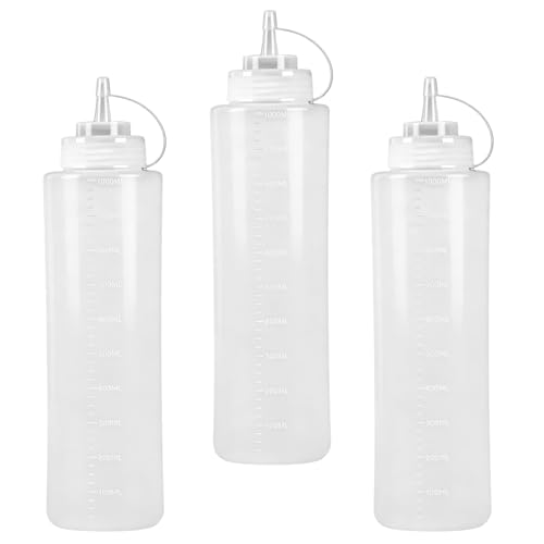 LiuHancsqd Nadisean 3 Pz Bottiglie da spremere 1000 ml, bottiglia