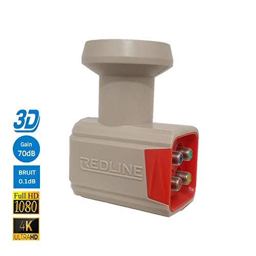 LNB Quad High Gain 70 DB - Fact. Bruit 0,1DB Full HD 4K TNTSAT Astra ET FRANSAT