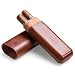 Humidore Zigarrenetui Portable Zigarrenetui Portable Travel 2 Pack Lederetui 3 Pack Wet Case Rindsleder Zigarrenetui Zigarrenschutz (Color : Brown, Size : Two Pack)