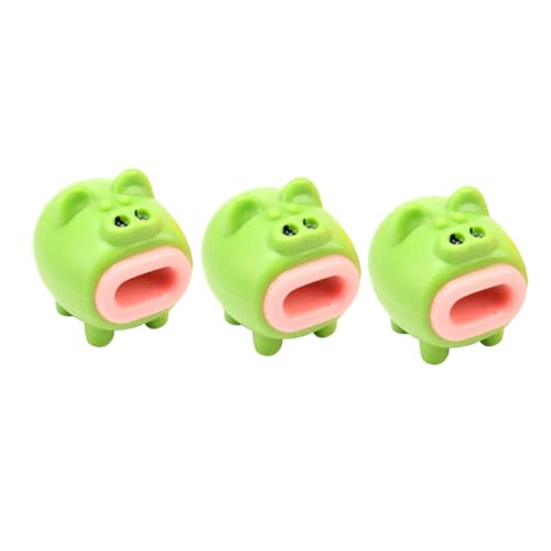 BCOATH 3piezas Juguetes De Ventilación De Cerdito Divertidos De PVC para Juguetes De Descompresión y Squeeze Color Aleatorio Accesorios y Bromas