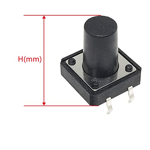 Interruptor táctil de 4 pines para solucionar botones rotos en circuitos 12x12mm 50 uds 4