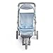JC Toys | Berenguer Boutique |3 Wheeled Folding Doll Jogger Stroller | Blue | Ages 3+