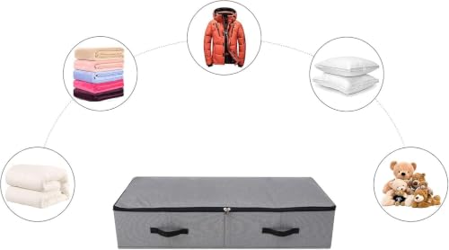 Omygarden Stoffunterbett-Aufbewahrungsbox, 90 × 42 × 18 cm, Dunkelgrau – Ansicht 4