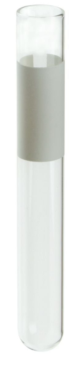 Kimble Chase 60A10BZW Borosilicate Glass Mark-M Disposable Culture Tube with Vertical White Label, 3 ml Capacity, 75 mm Length x 10 mm OD (Pack of 1000)