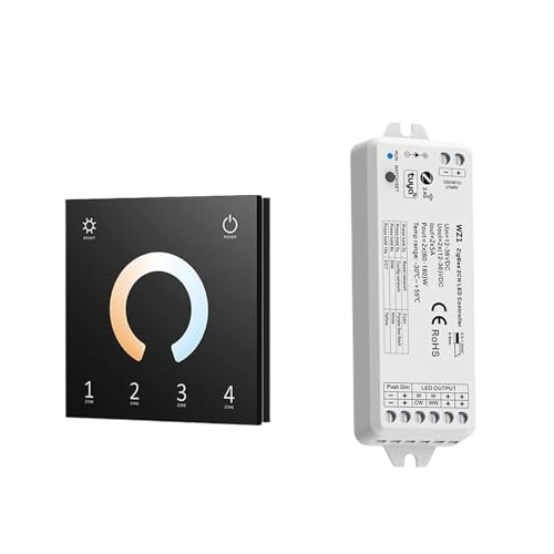 2 in 1 Led �R���g���[���[ CCT WW/CW ���m�N���X�g���b�v 12V 24V �ǃ}�E���g�^�b�`�R���g���[������ Alexa �z�[���p(WZ1 and T12 B)