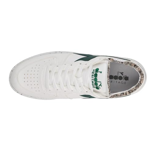 Diadora Mens Mi Basket Row Cut 2030 Lace Up Sneakers Shoes Casual - Green, White - Size 11.5 M4